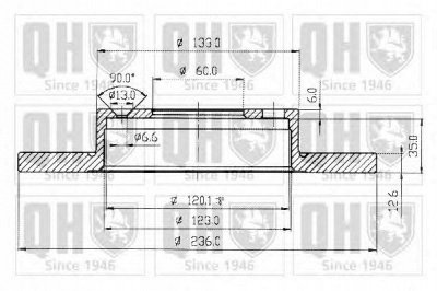 QUINTON HAZELL bdc3388 -  Тормозной диск